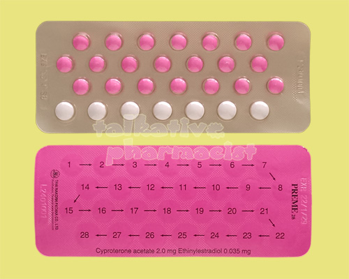 มีการระบุตัวเลข 1 - 28 ไว้ในแผงยาคุม "พรีม 28"