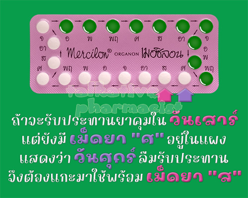 วิธีรับประทานยาคุม “เมอซิลอน” (Mercilon) – คุยเฟื่องเรื่องยา