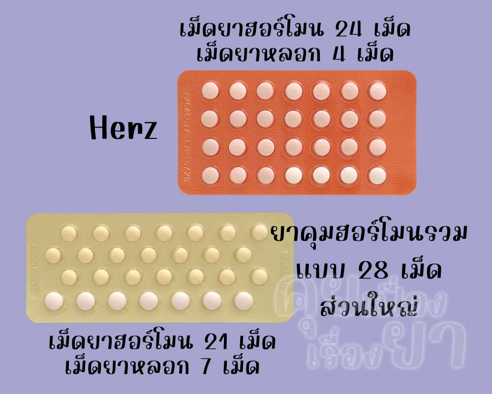 เฮอร์ซ มีช่วงปลอดฮอร์โมนสั้นกว่า ยาคุมฮอร์โมนรวมแบบ 28 เม็ดโดยทั่วไป