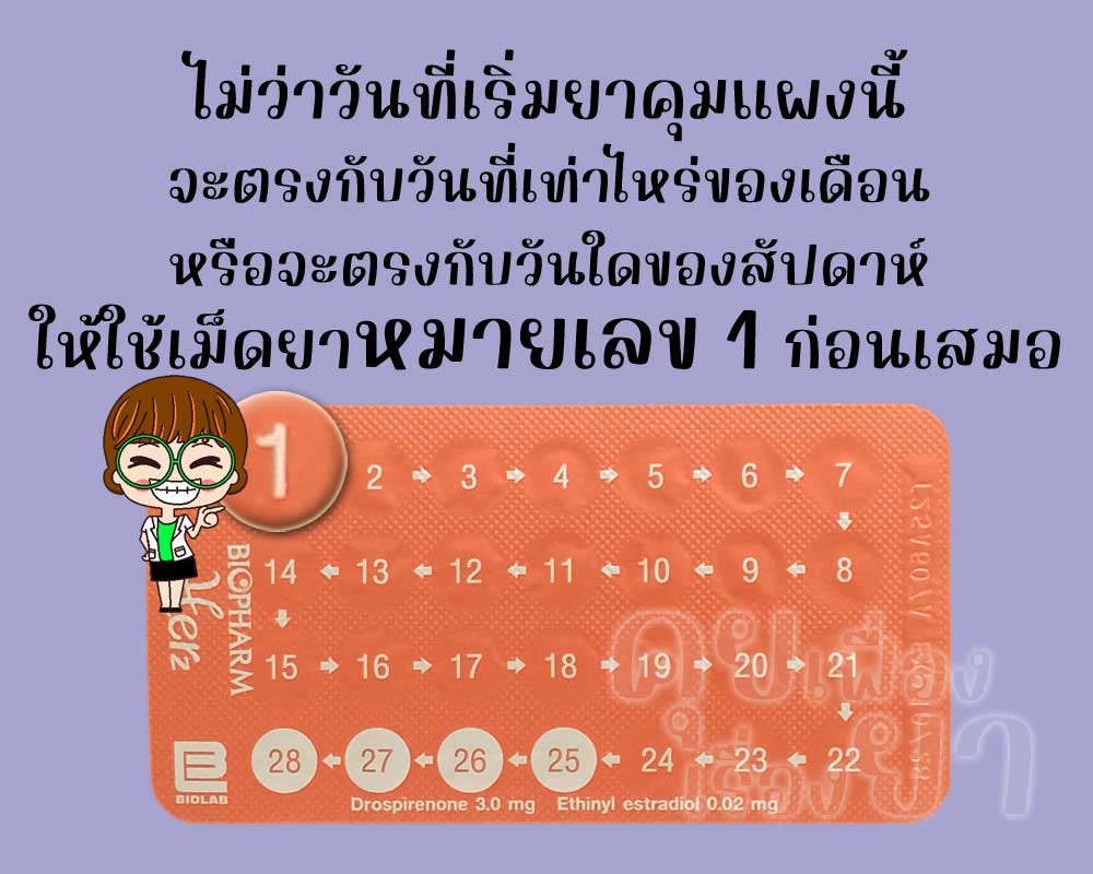ให้รับประทานเม็ดยาหมายเลข 1 ของ เฮอร์ซ เป็นเม็ดแรกเสมอ