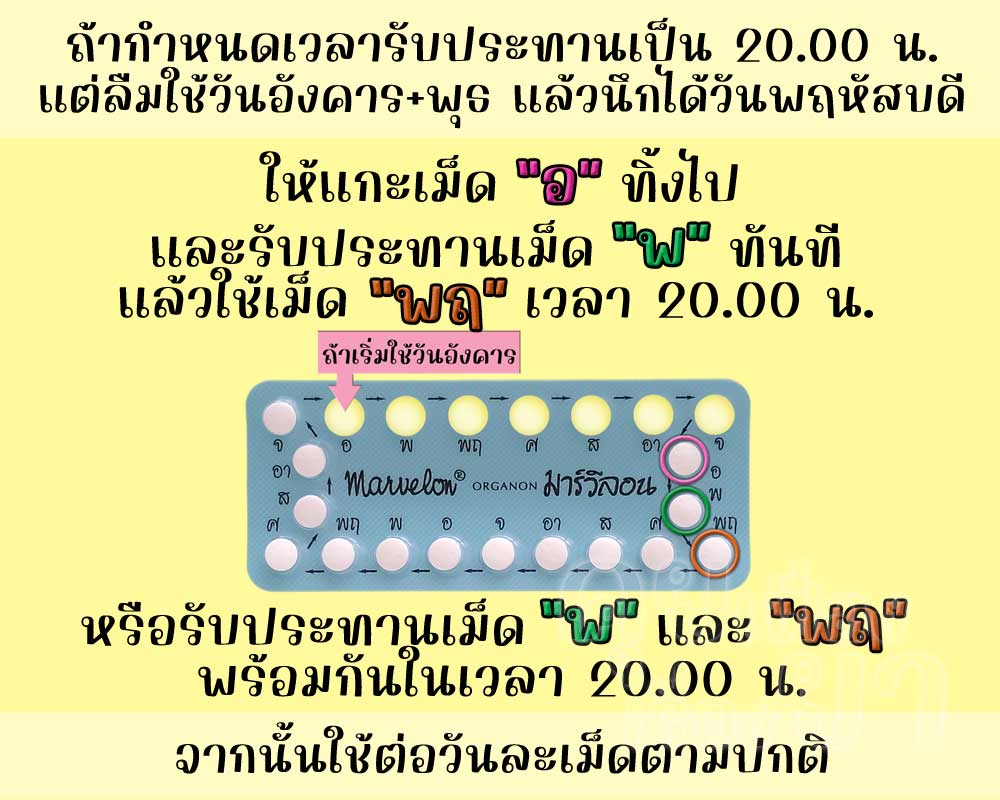 ลืมใช้ มาร์วีลอน ติดต่อกัน 2 เม็ด