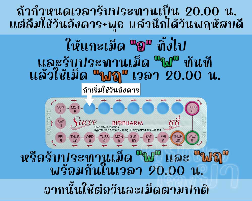 ลืมใช้ ซูซี่ ติดต่อกัน 2 เม็ด