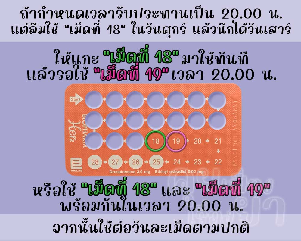 ลืมใช้เม็ดฮอร์โมนของ เฮอร์ซ 1 เม็ด
