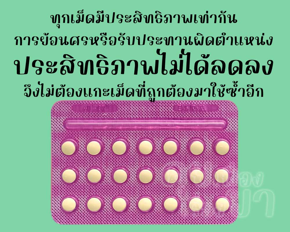 ทุกเม็ดของ โมนาส มีประสิทธิภาพไม่ต่างกันแม้ใช้ย้อนศร