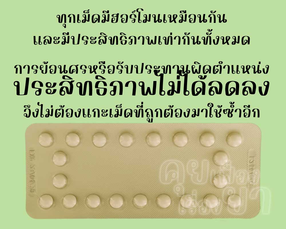 ทุกเม็ดของ คาเมลล่า มีประสิทธิภาพไม่ต่างกันแม้ใช้ย้อนศร